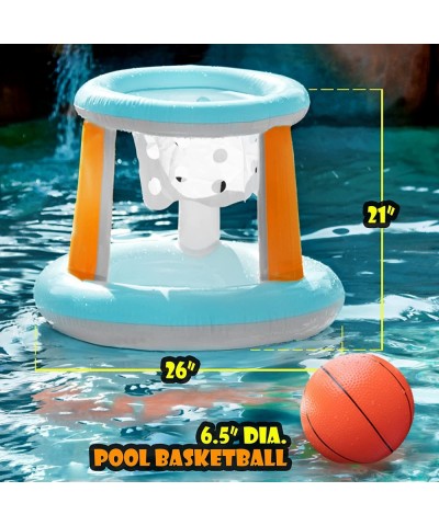 Inflatable Pool Basketball Hoop & Ball Games Set - Summer Swimming Pool Water Play for Kids Teens & Adults $20.50 Swimming Po...