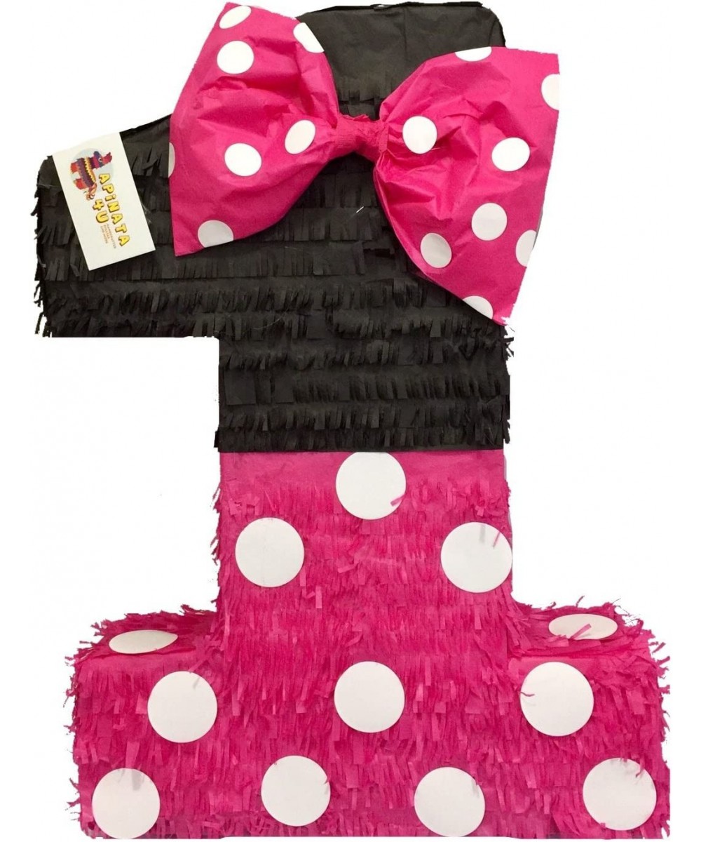 Large Hot Pink & Black Number One Pinata 23" Tall $65.61 Piñatas