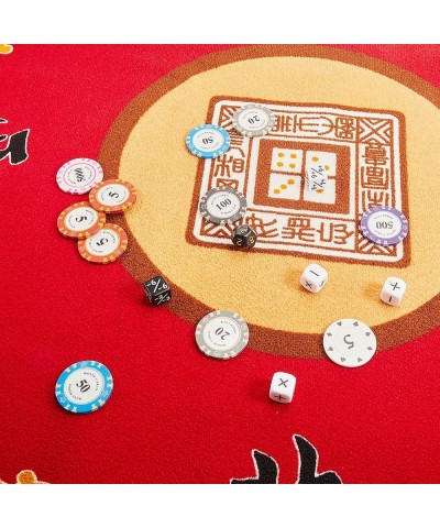 2 Pcs Universal Mahjong Mat Mahjong Table Cover Slip Resistant Mat Table Reduction Mahjong Pad for Game 30.7 x 30.7 Inches (B...