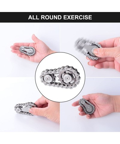 Bike Chain Gear Fidget Spinner Metal Sprocket Chain Fidget Toy Stress Anxiety Relief Fidget Toy Focus Finger Spinning Toy Sta...