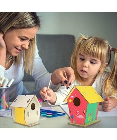 Kids Activities Art and Crafts for Kids 4-Pack DIY Bird House Kit for Children to Build and Paint Creative Art Projects Party...