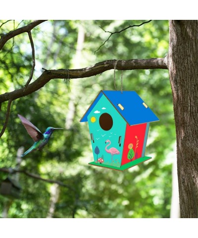 Kids Activities Art and Crafts for Kids 4-Pack DIY Bird House Kit for Children to Build and Paint Creative Art Projects Party...