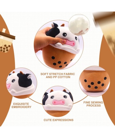 Cute Cow Boba Plush Toy - Kawaii Plushie Pillow Boba Plushie Cow Stuffed Animals Toy for Kids - Soft Bubble Tea Plushie Pillo...