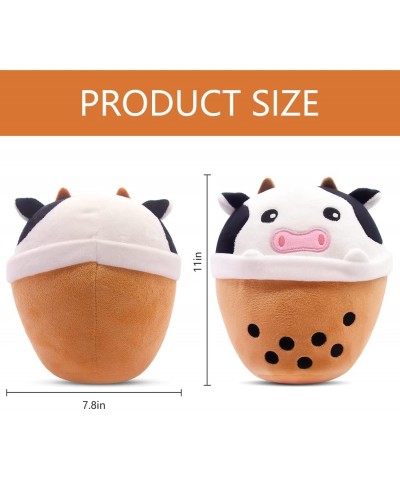 Cute Cow Boba Plush Toy - Kawaii Plushie Pillow Boba Plushie Cow Stuffed Animals Toy for Kids - Soft Bubble Tea Plushie Pillo...