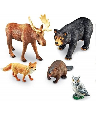 Jumbo Forest Animals - 5 Pieces Ages 3+ Pretend Play Animals for Toddlers Preschool Learning Toys Kids Play Animal Figures Zo...