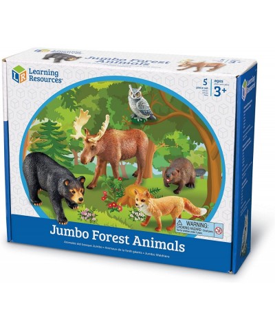 Jumbo Forest Animals - 5 Pieces Ages 3+ Pretend Play Animals for Toddlers Preschool Learning Toys Kids Play Animal Figures Zo...