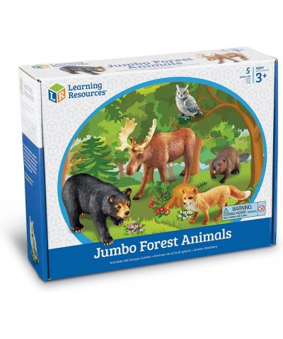 Jumbo Forest Animals - 5 Pieces Ages 3+ Pretend Play Animals for Toddlers Preschool Learning Toys Kids Play Animal Figures Zo...