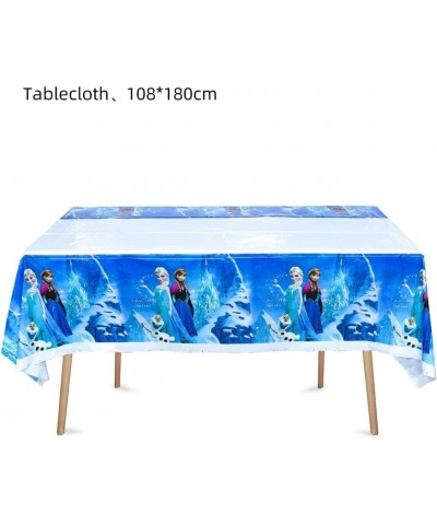 2PCS Frozen Princess Tablecloth Table Cover for Theme Birthday Party Supplies Decorations (70'' x 42'') (blue1) $15.56 Kids' ...