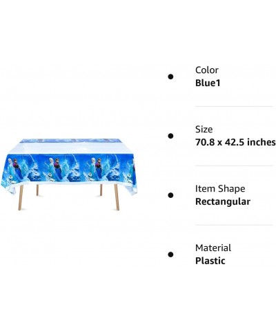 2PCS Frozen Princess Tablecloth Table Cover for Theme Birthday Party Supplies Decorations (70'' x 42'') (blue1) $15.56 Kids' ...