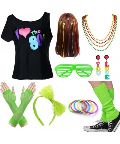 Kids I Love The 80s Tshirt Girl Halloween Costume Accessories Fancy Outfits $56.30 Kids' Costumes