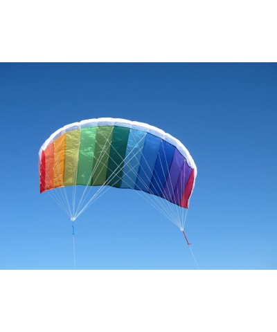 SS-IB-ITB-2973 Rainbow 62" Sport Kite Dual Line Stunt Parafoil Includes Braided Kite Line and Bag $57.93 Kites & Wind Spinners