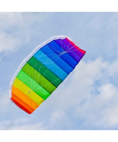 SS-IB-ITB-2973 Rainbow 62" Sport Kite Dual Line Stunt Parafoil Includes Braided Kite Line and Bag $57.93 Kites & Wind Spinners