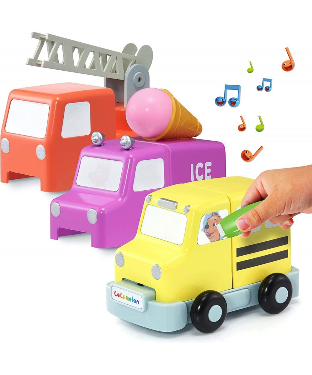 Wow! PODS CoComelon Toys Build & Reveal Musical Vehicles | School Bus Fire Engine and Ice Cream Van | Sounds and Songs with M...