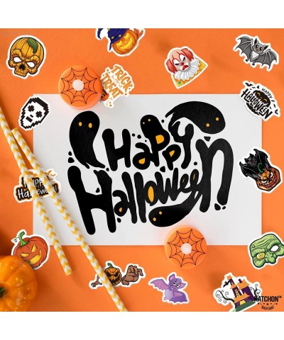 Cute Halloween Stickers for Kids - 100 Pieces | Halloween Vinyl Stickers | Scary Halloween Window Stickers | Halloween Pumpki...