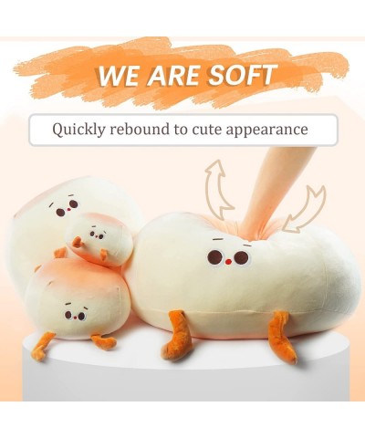 Soft Bread Plush Bun Stuffed Animals Pillow Round Bread Shape Plush Cushion Toast Bread Food Sofa Cushion Huggable Doll Toy f...