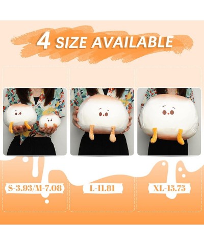 Soft Bread Plush Bun Stuffed Animals Pillow Round Bread Shape Plush Cushion Toast Bread Food Sofa Cushion Huggable Doll Toy f...