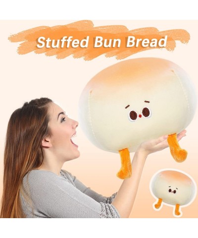 Soft Bread Plush Bun Stuffed Animals Pillow Round Bread Shape Plush Cushion Toast Bread Food Sofa Cushion Huggable Doll Toy f...