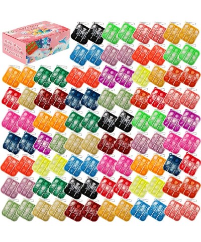 100 PCS Mini Pop Keychain Fidget Toys Mini Pop Party Favors Bulk for Kids Valentines Day Gifts for Kids Classroom Exchange Po...