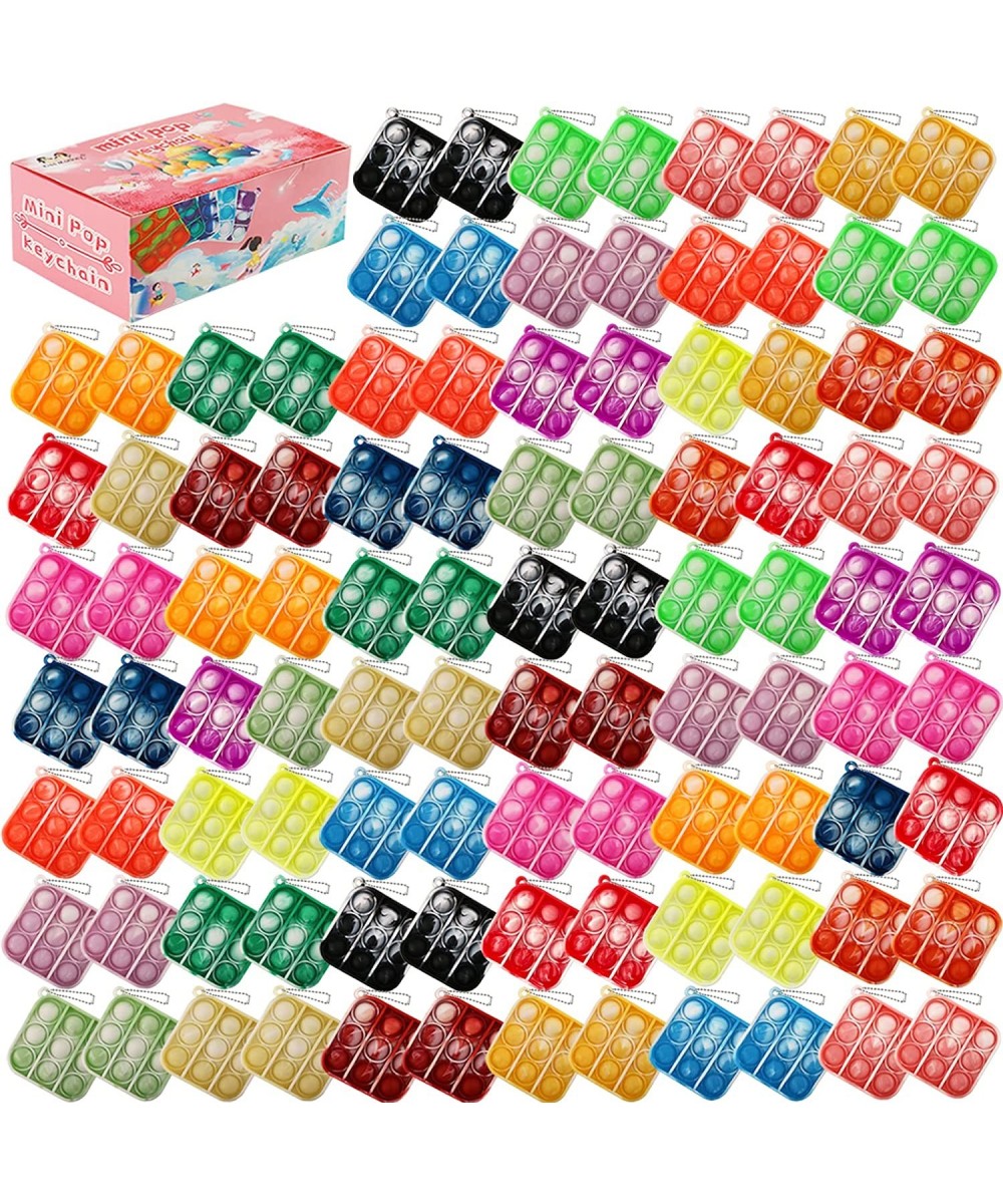 100 PCS Mini Pop Keychain Fidget Toys Mini Pop Party Favors Bulk for Kids Valentines Day Gifts for Kids Classroom Exchange Po...