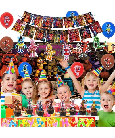 107 Pcs Birthday Party Supplies Include Happy Birthday Banner Cake Topper Background Hanging Swirls Cupcake Toppers Balloons ...