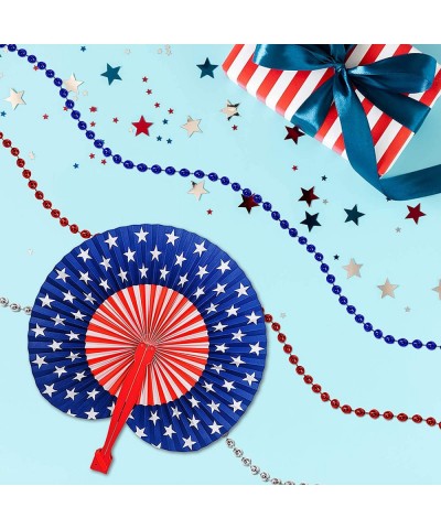 Bulk Patriotic Red White Blue Toy Assortments Patriotic Shutter Glasses Folding Hand Fans Temporary Tattoos Beaded Necklaces ...