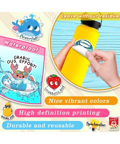 Punny Teacher Stickers 214 Pcs School Supplies for Kids Elementary Incentive Students Supplies for Classroom Waterproof Punny...