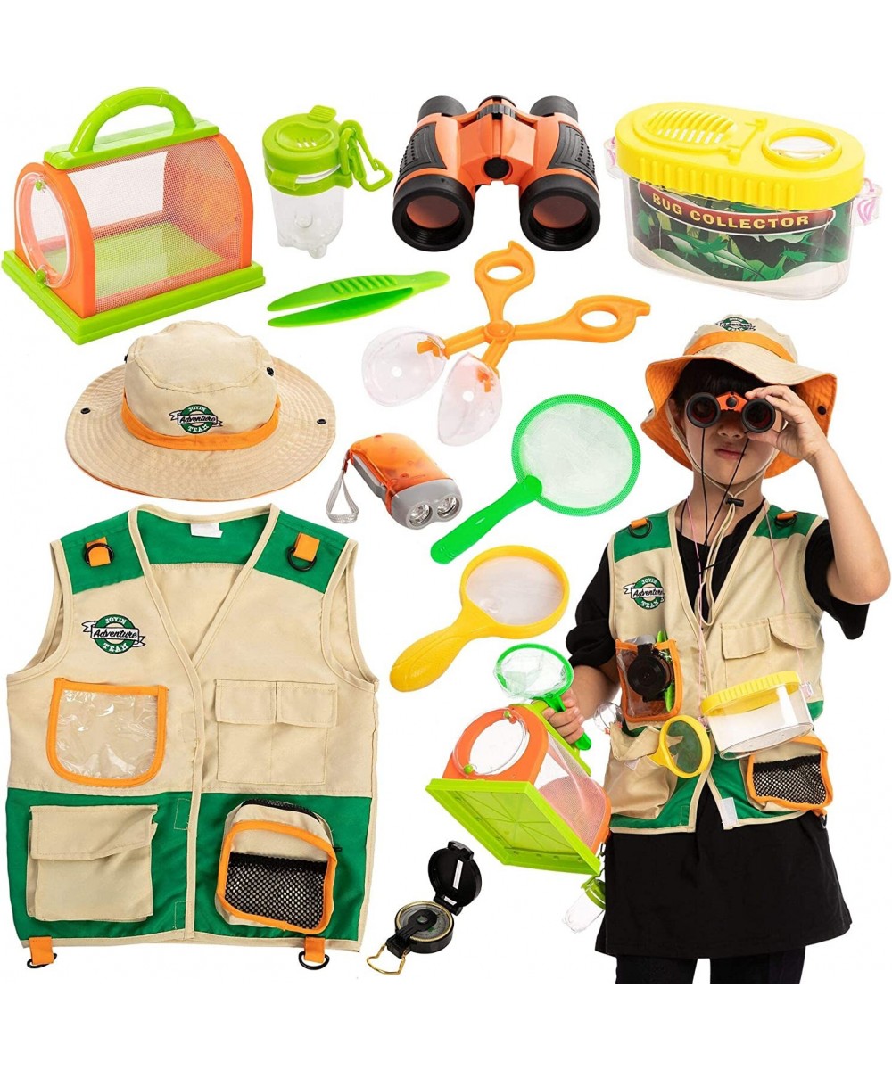 Outdoor Explorer Kit Bug Catcher for Kids (Vest Hat Flashlight Compass Binoculars Magnifying Glass and Butterfly Net) Kids Ca...