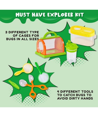 Outdoor Explorer Kit Bug Catcher for Kids (Vest Hat Flashlight Compass Binoculars Magnifying Glass and Butterfly Net) Kids Ca...