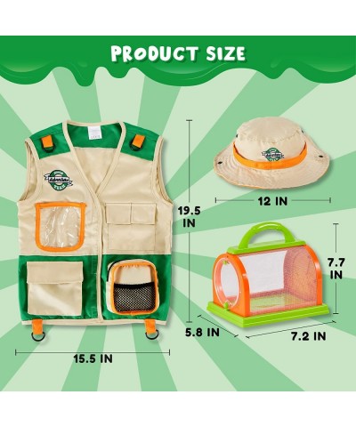 Outdoor Explorer Kit Bug Catcher for Kids (Vest Hat Flashlight Compass Binoculars Magnifying Glass and Butterfly Net) Kids Ca...