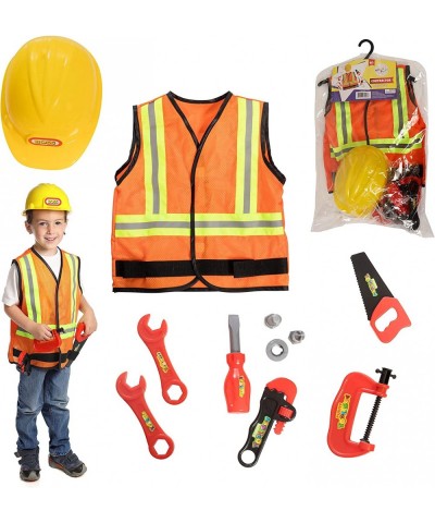 Contractor Costume with Hard Hat 9 Piece Dress Up Play Set With Accessories $57.67 Kids' Dress-Up Accessories