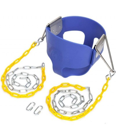 Toddler Swing Extra Long Chain with 2 Carabiners High Back Full Bucket Seat with Coated Swing Chains for Kids Outdoor Fully A...