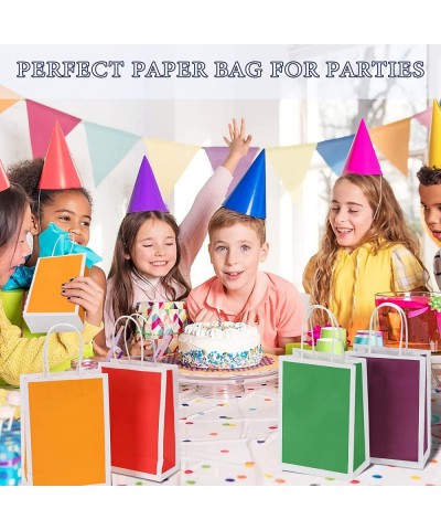 25 Pack Coloured Paper Party Bags for Kids Paper Gift Bags with handles Reusable Small Pastel Gift Bags Favor Bags Goody Bags...