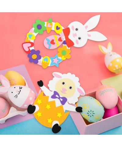 Easter Crafts for Kids Foam DIY Craft Kits Include Easter Rabbit Chick Goat Cross Basket Bunny Wretch Self-Adhesive Multi-Col...