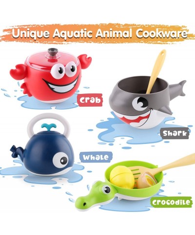 Play Kitchen Accessories Toddler Cooking Toys Set Kids Cookware Playset Pretend Pots Pans W/ Musical Stove Cutting Food Utens...