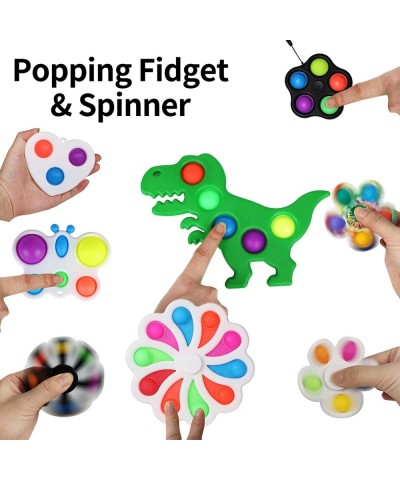 60 pcs Fidget Toys Set Party Favors for Kids 8-12 Sensory Toys for Autistic Children Stress Relief Bulk Pack Pop Fidgets for ...