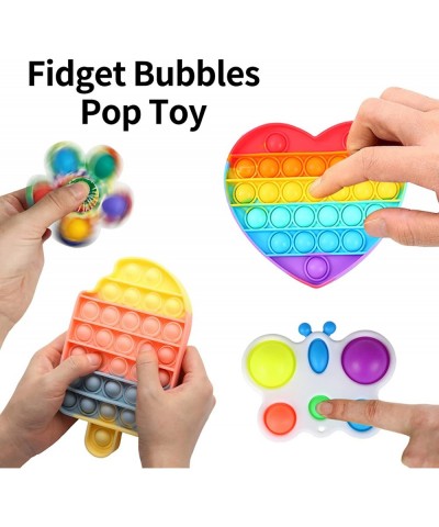 60 pcs Fidget Toys Set Party Favors for Kids 8-12 Sensory Toys for Autistic Children Stress Relief Bulk Pack Pop Fidgets for ...