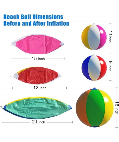 Beach Balls Bulk 3 Pack or 6 Pcs Inflatable Beach Balls for Kids $18.66 Toy Sports Products