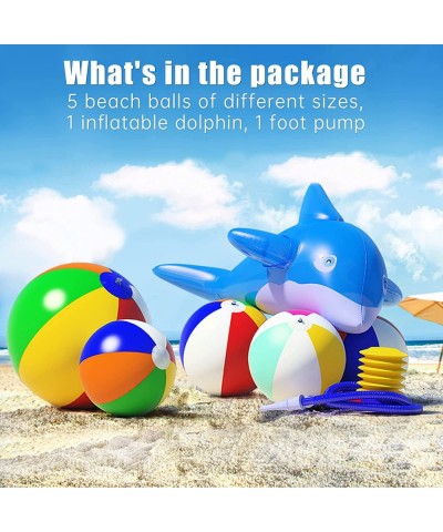 Beach Balls Bulk 3 Pack or 6 Pcs Inflatable Beach Balls for Kids $18.66 Toy Sports Products