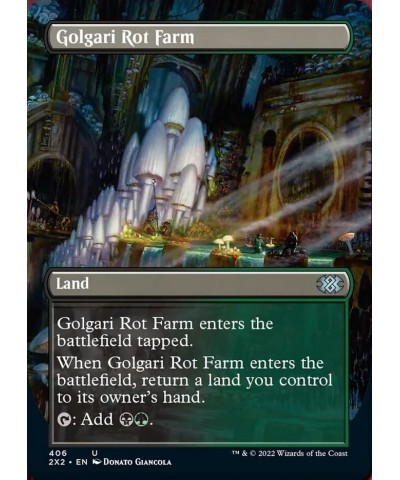 Magic: the Gathering - Golgari Rot Farm (406) - Borderless - Foil - Double Masters 2022 $12.24 Trading Cards & Accessories