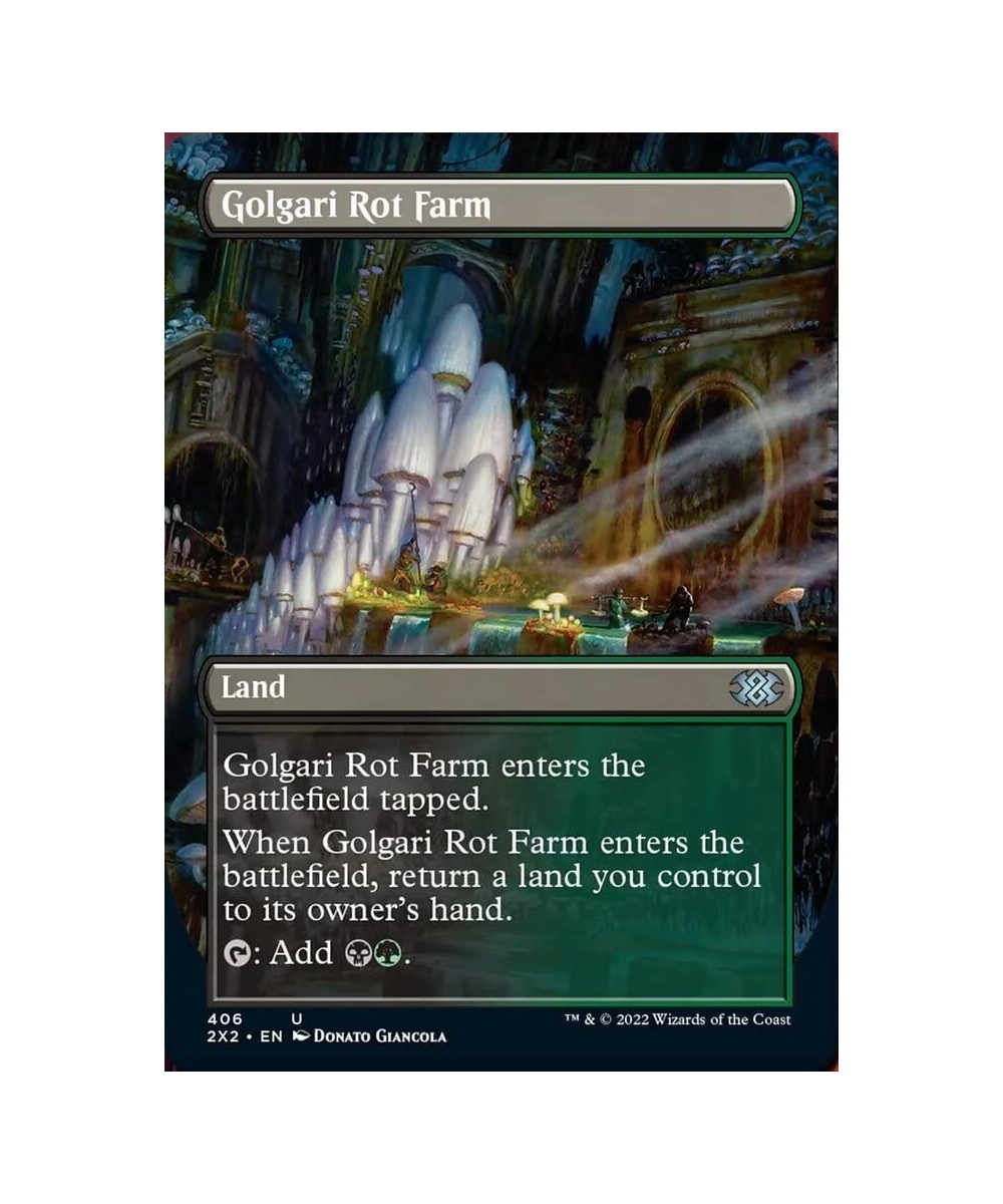 Magic: the Gathering - Golgari Rot Farm (406) - Borderless - Foil - Double Masters 2022 $12.24 Trading Cards & Accessories