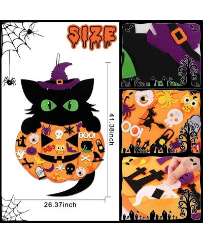 53 Pieces Halloween Crafts Halloween Party Favors with 50 Pieces Halloween Ornaments Cat Party Favors Halloween Party Supplie...