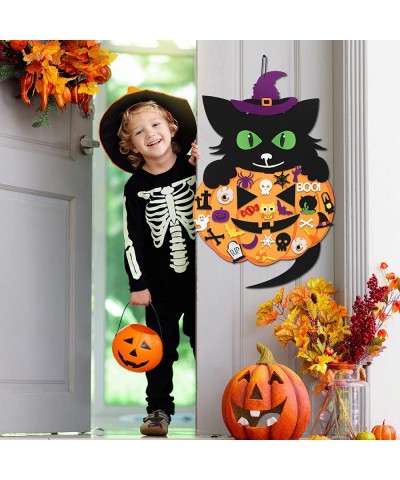 53 Pieces Halloween Crafts Halloween Party Favors with 50 Pieces Halloween Ornaments Cat Party Favors Halloween Party Supplie...