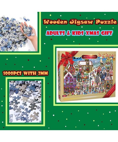 Christmas Jigsaw Puzzles 1000 Piece Holiday Puzzle 1000pcs for Adults and Kids 2022 Challenge Holiday Shop Christmas Eve Stre...