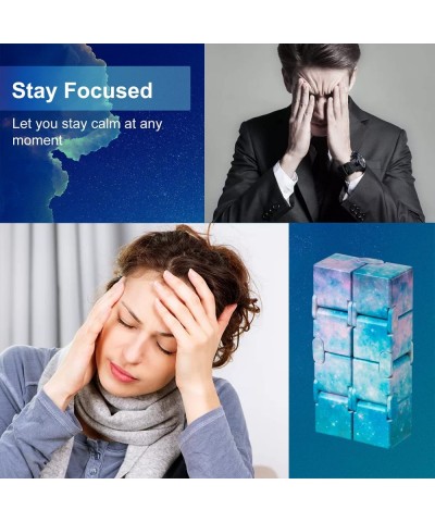 Infinity Cube Fidget Toy Hand Killing Time Transform Cubes Magic Cubes for Stress Anxiety Relief and Kill Time Relaxing Hand-...