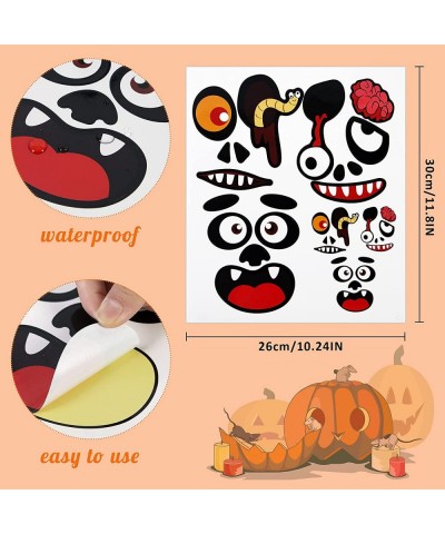 Halloween Pumpkin Decorating Stickers 8 Sheets Halloween Stickers for Kids Trick or Treat Pumpkin Face Stickers Jack-o-Lanter...