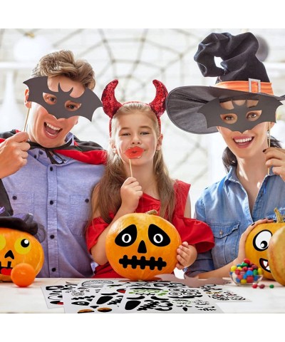 Halloween Pumpkin Decorating Stickers 8 Sheets Halloween Stickers for Kids Trick or Treat Pumpkin Face Stickers Jack-o-Lanter...