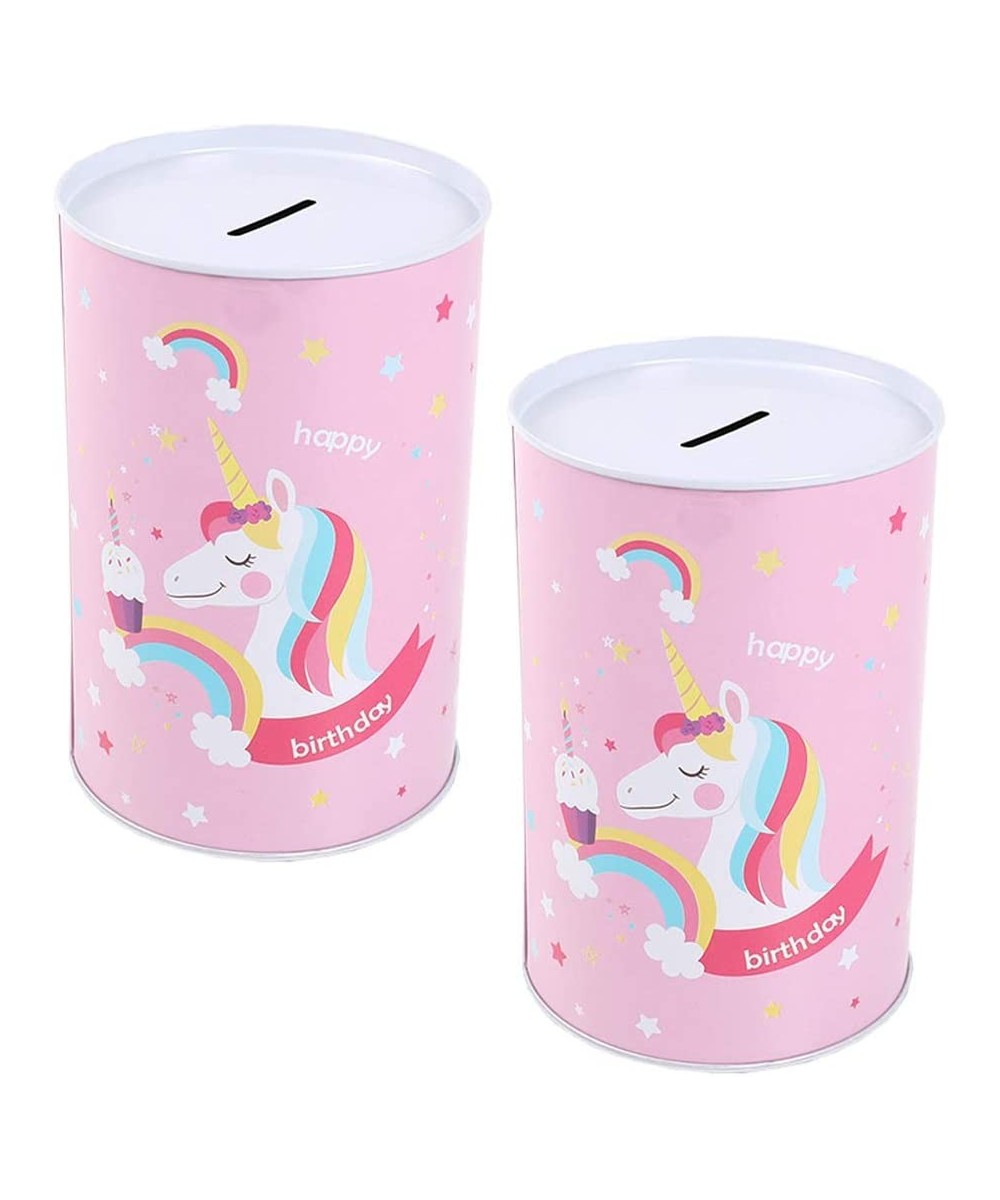 2pcs Metal Money Coin Bank Unicorn Tin Piggy Storage Container Kids Money Saving Box Childrens Toy Home Decor for Boys Girls ...