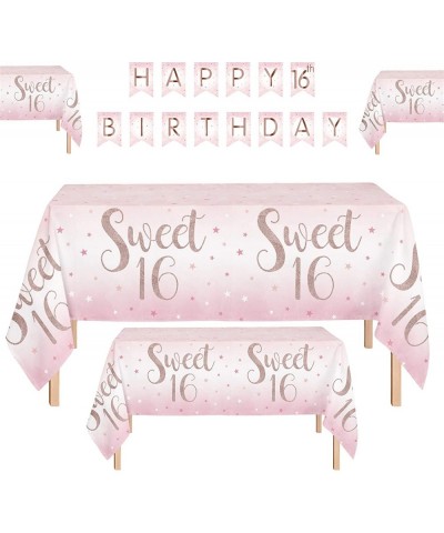 4 Pack Sweet 16 Tablecloth for Birthday Party Includes one Sweet 16th Banner Ideal for Sweet 16 Birthday Party $23.92 Kids' P...