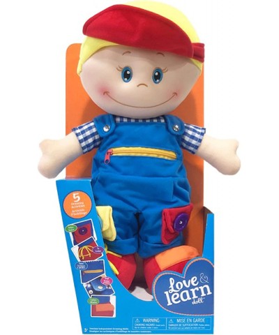 PlayTime Fun Love & Learn 20 in. Soft Plush Boy Doll With Zipper Button Snap Shoe Tie and Fasten | Sensory Learning and Educa...