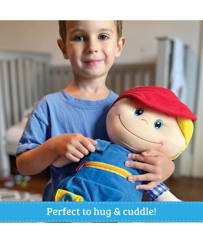 PlayTime Fun Love & Learn 20 in. Soft Plush Boy Doll With Zipper Button Snap Shoe Tie and Fasten | Sensory Learning and Educa...